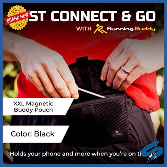 XXL Magnetic Closure Fanny Pack, Water-Resistant Workout Belt with Headphone main image 6